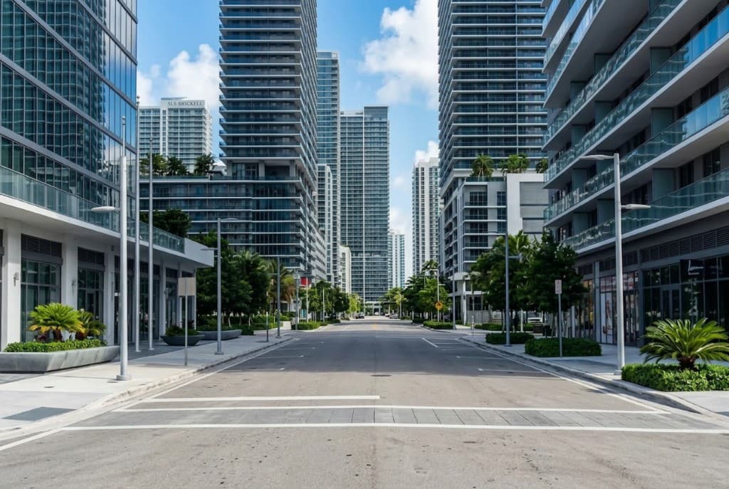 Brickell Avenue Skyline car photo location
