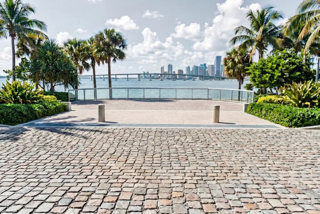 Rickenbacker Causeway Bridge car photo location