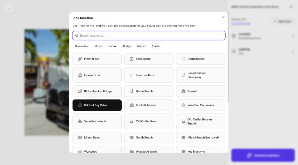 Choose a better background for a listing photo